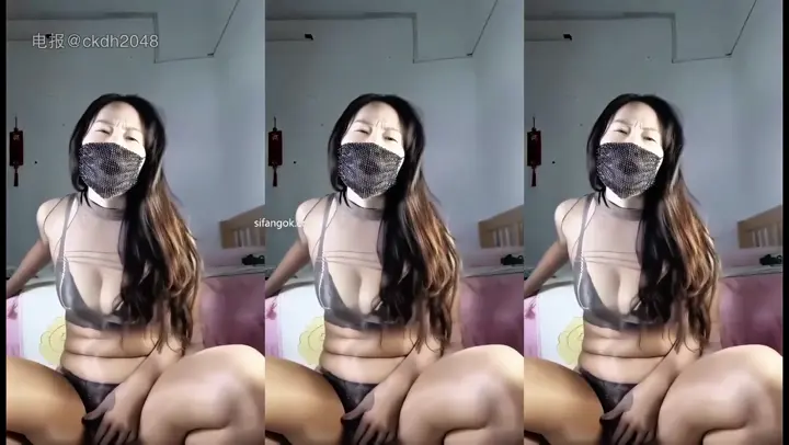 【快手】念念 骚妇情趣内衣自摸，淫荡骚话定制 2V